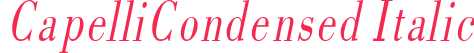 CapelliCondensed Italic